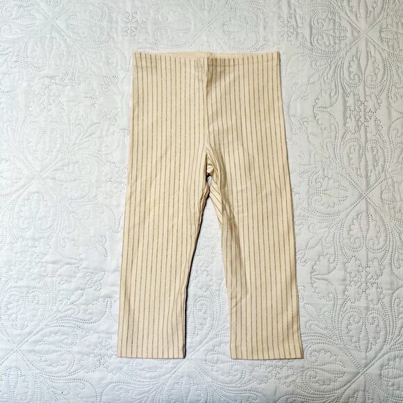 Tea Collection Sparkle Stripe Capri Leggings Size 5 - Picture 2 of 4